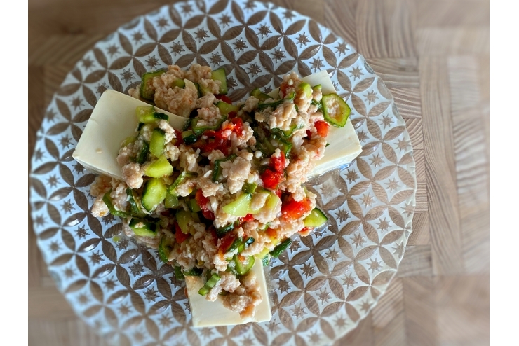 豆腐のあんかけ蒸し